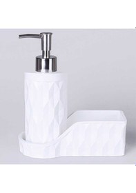 Resim Prizma Mutfak Sıvı Sabunluk Beyaz Beyaz 