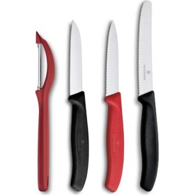 Resim Victorinox Kırmızı Siyah Soyacak Seti 4 Parça 