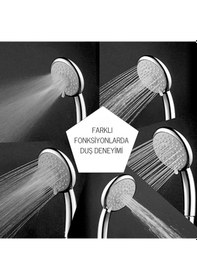 Resim Yüksek Basınçlı Ultra Fonksiyonlu Ultra Lüx Duş Başlığı Krom 