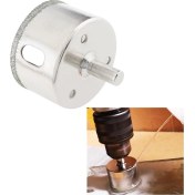 Resim 60MM Mermer Granit Fayans Cam Yuvarlak Delme Panç Elmas Uç Yuvarlak Açma Matkap Için Karot 