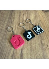Resim Nfc Anahtarlık - Tiktok Anahtarlık Pembe 4 Cm 
