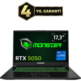 Resim MONSTER Abra A7 V16.2.2 Intel Core i7 13700HX 32GB RAM 1TB SSD RTX 5050 Freedos 17,3" FHD 144 Hz 