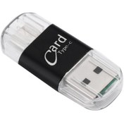 Resim Kart Okuyucu Alüminyum Usb Tip C Otg Mikro-sd/tf Cep Telefonu Bilgisayarı İçin Harici Hafıza Kartı Okuyucu Adaptörü Siyah 