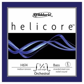 Resim D'Addario H614 3/4M Helicore E Kontrabas Teli (Mi) 