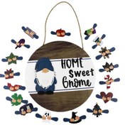 Resim Duvara Monte Ahşap Tabela Asma Panosu Manyetik Aksesuarlar Ev Cücesi Dekoru Kapı Etiketi Kolye Seti 