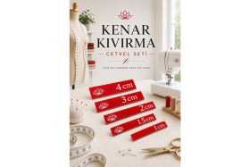 Resim EVORADECO Dikiş Kenar Payı Bırakma Cetveli / Dikiş Aksesurı / Kenar Kıvırma Cetvel Seti 