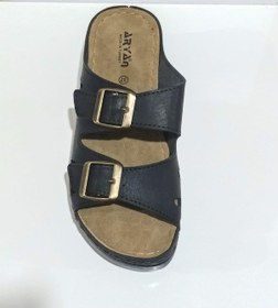 Resim Aryan 07-043 Anatomic Kadın Dolgu Topuk Terlik Bej 