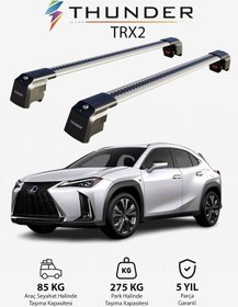 Resim Lexus Ux 2019-sonrası Trx2 Thunder Carrier Kilitli Ara Atkı Taşıyıcı Tavan Barı Gri 