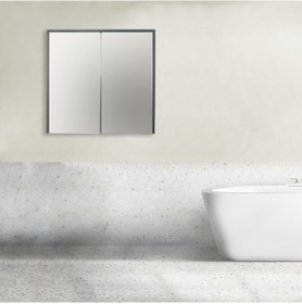 Resim Aras Aynalı Üst Dolap Antrasit/Atlantik Çam 80X75X15 Cm Antrasit - Atlantik Çam 