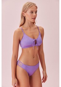 Resim Suwen Bağcıklı Bralet Bikini Üst Sb24993065 Lila 