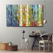 Resim Dokulu Büyük Boy El Yapımı Yağlı Boya Tablo 117x75cm 