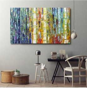 Resim Dokulu Büyük Boy El Yapımı Yağlı Boya Tablo 117x75cm 