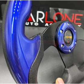 Resim carlone Momo Spor Direksiyon F1 Tesla Model Mavi Renk Momo Tip - Yarış Spor Direksiyonu 