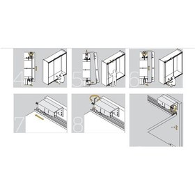 Resim Indaux Sürgülü Gardırop Ön Dış Kapak Taşıyıcı 2Li Teker 