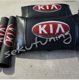 Resim Kia Siyah Deri Boyun Yastığı Ve Deri Kemer Konforu 
