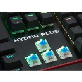 Resim Rampage Hydra R6 Plus Full RGB Blue Switch Ses Portlu İngilizce Mekanik Q Klavye 