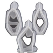 Resim Dıy Reçine Beton El Sanatları İçin 3 Stilleri Soyut Düşünür Şekli Silikon Kalıplar C 