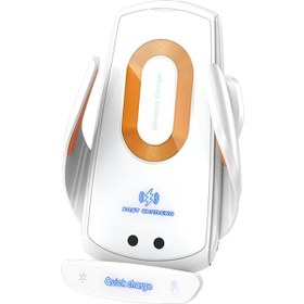 Resim Maiyame Araç İçi Kablosuz Şarj Cihazı Ve Telefon Tutucu - Hızlı Manyetik Şarj Ve Akıllı Sensörlü Navigasyon Desteği, Beyaz Beyaz 