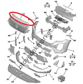 Resim Peugeot 2008 (2023-2024) Motor Kaput Çıtası (Orijinal) 