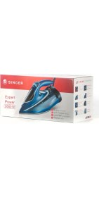 Resim Singer Expert Power 2600 W Buharlı Ütü Mavi Seramik Tabanlı Damlama Önleyici Özellikler 