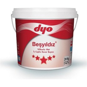 Resim Dyo Beşyıldız Silikonlu Mat İç Cephe Boyası 20 Kg Salda Kumu 