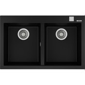 Resim Teka Forsquare 790 Tg Çift Hazneli Tegranite+ Eviye - Siyah - 115260014 
