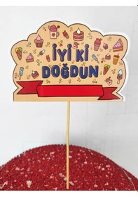 Resim 30 Adet Karton Iyi Ki Doğdun Isim Yazılabilir Konuşma Kartı 20 Cm-kişiye Özel Doğum Günü El Pankartı 