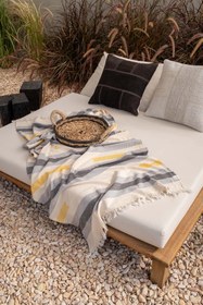 Resim Bedouin Jakarlı Çift Yüzlü Peştemal Sarı 