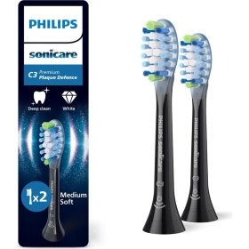 Resim Hype Store Sonicare Premium Plaque Defence Yedek Başlık, 10 Kat Daha Fazla Plak Temizliği, Yumuşak Fırça Başlığı, 2’li Paket, Siyah, HX9042/88 