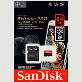Resim SANDISK Extreme Pro Microsd Uhs I Card 64Gb 