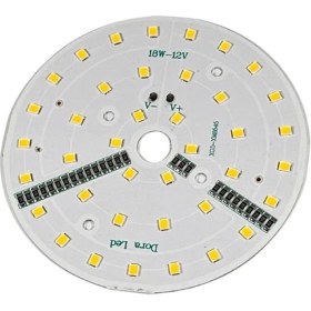 Resim 12VOLT 18WATT Smd 2835 Ledli LED Modül 10MM Delik Çaplı Gün Işığı 12V 18W Avize Ledi 88MM 