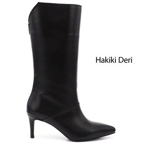 Resim Gönderi(R) Gönderi R Kadın Siyah Platinum Fermuarlı İnce Topuklu Hakiki Deri Çizme Dkzc84335875 Siyah 