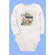 Resim Limon Organik Baskılı Pamuklu Unisex Bebek Body UZUNE252 