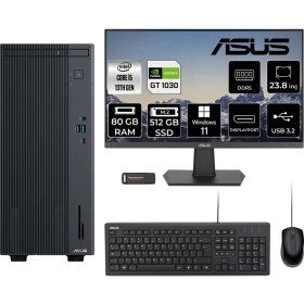 Resim Asus Expertcenter P500 Mini Tower Intel Core I5 13420H 80GB 512GB SSD GT1030/4GB 23.8" Fhd Monitör W11H Masaüstü Bilgisayar & Per4 USB Bellek P500I58512B0DMNT1382 