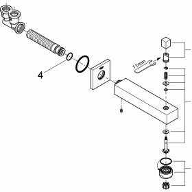 Resim Grohe Eurocube Yön Değiştiricili Çıkış Ucu - 13304000 