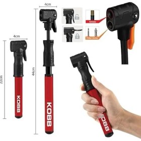 Resim Misda Store KB2203 87 Psı Bisiklet Lastik Şişirme Taşınabilir Mini El Pompası ve Bisiklet Montaj Aparatı, Kırmızı/siyah 