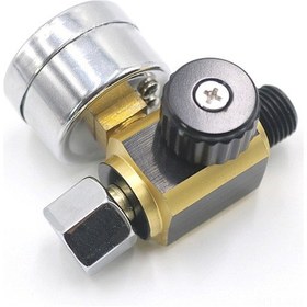 Resim Gajeena Alüminyum Alyuminyum Hava Basıncı Regülatörü - Yağ Su Ayırıcı Filtre - 0-10bar Ayar Aralığı - G1/4 Hexagonal Uç - Boya Sprey Makinaları İçin - Kaydırmaz Düğme - Hafif Tasarım 