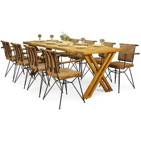 Resim Neiwel Ken Doğal Ahşap Yemek Masası-100-180 Açık Ceviz 