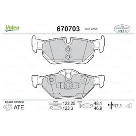 Resim Bmw 120i E87 Arka Fren Balatasi 2005-2007 Valeo 670703 