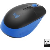Resim Logitech M191 Büyük Boy USB Alıcılı 1.000 DPI Kablosuz Mouse - Mavi 