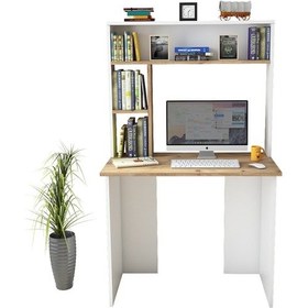 Resim Robinhome Robin Home Cornelia No 2 Çalışma Masası Kitaplık Çam Beyaz 