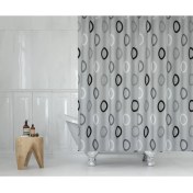 Resim Zethome Tropik Banyo Duş Perdesi 5033 Gri Tek Kanat 1X120X200 