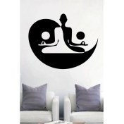 Resim Gmwax Yoga Yapan Kız Yoga Köşesi Duvar Özel Yeni Sticker Yapıştırma (Su ve Nemden Etkilenmez) 