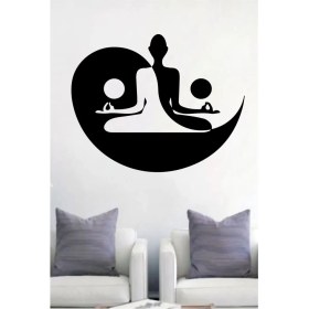 Resim Gmwax Yoga Yapan Kız Yoga Köşesi Duvar Özel Yeni Sticker Yapıştırma (Su ve Nemden Etkilenmez) 