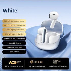 Resim Beyaz Bluetooth 5.4 Kablosuz Kulaklık Hifi Surround Ses Kulak İçi Gürültü Azaltma Mikrofon Kulaklıkları İle Samsung Galaxy S24 23 22 Ultra 