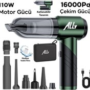 Resim EZERE 16000pa Güçlü Portatif 3 Kademeli Tasinabilir Vakumlu Kablosuz Üflemeli Mini Araç Süpürgesi 