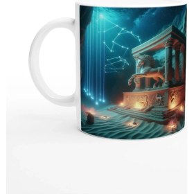 Resim Yay Burcu Baskılı Kahve Kupası - Astral Denizaltı Dünyası Vs1 