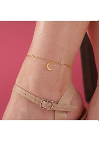 Resim 925 Ayar Gümüş Hilal Objeli Zirkon Taşlı Hal Hal Gold 