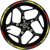 Resim habune Honda kırmızı yazılı Prim Kalite sarı pençe Şeritli, Su-Nem Dayanıklıı 