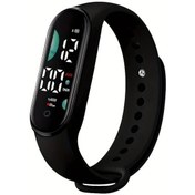 Resim Gaojunshop01 Siyah Öğrenciler İçin Dokunmatik Led Spor Saati - Dayanıklı Pvc Kayış, 24 Saat, Fitness Takip Diğer 